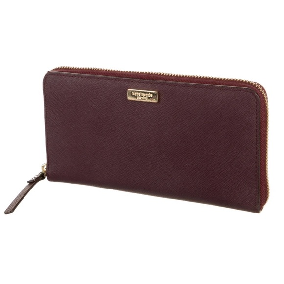 EUC KATE SPADE | Maroon Continental Wallet - Picture 1 of 7